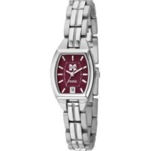 Mississippi State Fossil 3 hand Ladies watch w date display Li3028