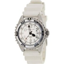 Momentum 1M-Dv11Ws1W Women'S 1M-Dv11Ws1W M1 Twist Silver Bezel White Silicone Rubber Watch