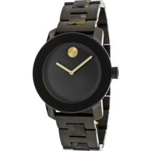Movado Bold Tortoise Acetate And Black Pvd Unisex Watch 3600110