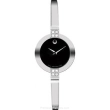 Movado Ladies' Bela 8 Diamond Stainless Steel Bangle Style 0605855