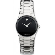Movado Strato Stainless Steel Black Dial Women's Watch 0605609 -