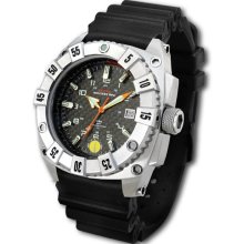 MTM Special Ops Mens Warrior Stainless Watch - Black Rubber Strap - Carbon Fiber Dial - MTM-WSRS