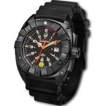 MTM Special Ops Mens Warrior Stainless Watch - Black Rubber Strap - Carbon Fiber Dial - MTM-WBRS