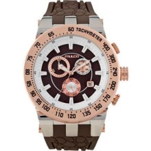 Mulco Mw5-93503-033 Stainless Steel Chronograph Brown And Silver Dial Gold Bezel