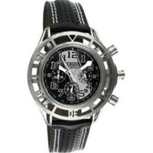 Mustang Boss 302 Mens Watch with Satin Silver Case and Black Dial ...