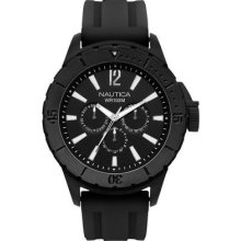 Nautica N17594g Black Nsr 05 Sporty Resin Men's Watch In Original Box