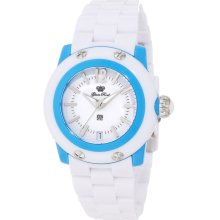 New GLAM ROCK Ladies Miami Beach White Dial White Plastic Watch Bracelet - White - Plastic