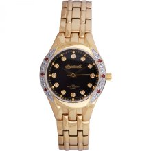 New Ladies Ingersoll 18ct Gold Plated Watch Topaz And Garnet Gem Ston New Ladies Ingersoll 18ct Gold Plated Watch Topaz And Garnet Gem Ston