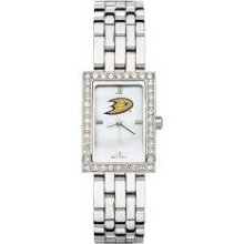 NHL Officially Licensed Anaheim Ducks Watch - Stainless Steel & Cubic
