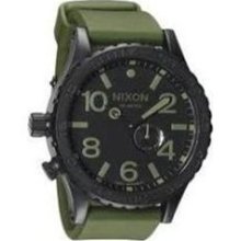 Nixon Black Dial Green Polyurethane Mens Watch A0581042 ...