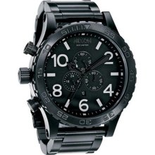 Nixon Men's '51-30' Stainless Steel Chronograph All Black Watch A ...