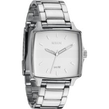 Nixon Mens The Cruiser Stainless Watch - Silver Bracelet - White Dial - A357 100