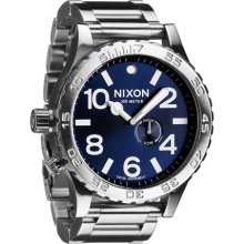 Nixon 'The 51-30' Bracelet Watch Silver/ Blue Sunray