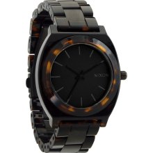 Nixon Time Teller Acetate Womens Watch - Matte Black/Dark Tortoise