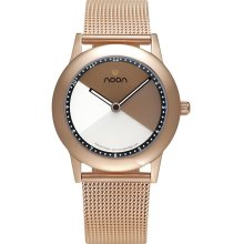 Noon Copenhagen Womens The Changer 36 Analog Stainless Watch - Gold Mesh Bracelet - Gold Dial - 36-019