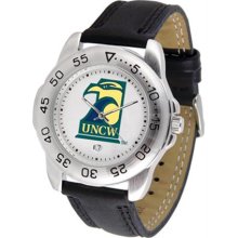 North Carolina Wilmington Seahawks UNCW Mens Leather Sports Watch