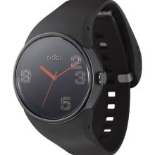 ODM Unisex Blink Analog Stainless Watch - Black Rubber Strap - Black Dial - DD131-6