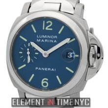 Officine Panerai Luminor Marina Stainless Steel Blue Dial 40mm Pam 120 E Series