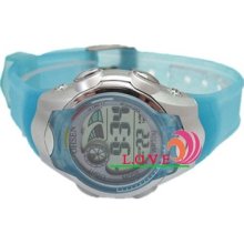 Ohsen Blue Unisex Alarm Quartz Sport Rubber Digital Watches