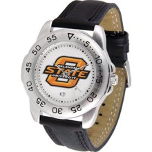 Oklahoma St University wrist watch : Oklahoma State Cowboys Bold Logo Sport Leather Watch