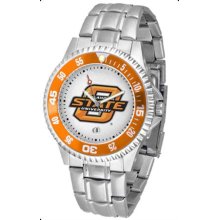 Oklahoma State Cowboys OSU Mens Steel Bandwrist Watch