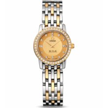 Omega Women's De Ville Champagne & Diamonds Dial Watch 413.25.22.60.58.001