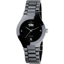 Oniss Women's Swiss Sapphire Ceramic Diamond Watch ON8880-L Black