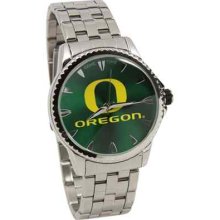 Oregon Ducks Manager Stainless Steel Watch