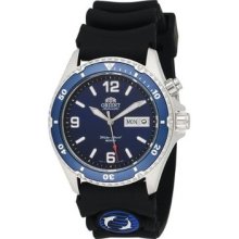 Orient Men's Cem65005d 'blue Mako' Automatic Rubber Strap Dive Watch Wrist