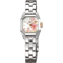Orient Wrist Watch Io Happy Flower Wi0251ub Ladies Japan F/s