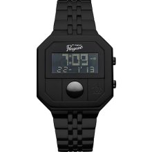 Original Penguin Op 3034 Bk Cagny Black Digital Dial Ion Plated Watch