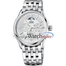 Oris 58275924091mb Watch Artelier Mens Silver Dial Automatic Movement