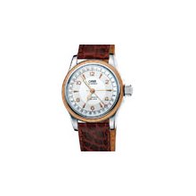 Oris Big Crown Original Pointer Date Gold 40mm Watch - White Dial, Brown Leather Strap 75475434361LS Sale Authentic