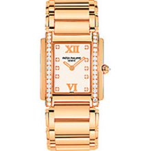 Patek Philippe Watches Twenty-4 Women's 18K Rose Gold White Dial Diamo