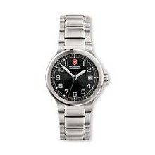 Peak II Watch With Small Black Dial & Stainless Steel Bracelet