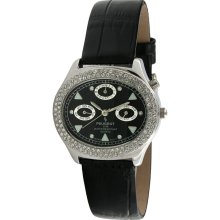 Peugeot Women's Crystal-accented Multi-function Watch (Peugeot Swarovski Multi-Function Leather Watch)