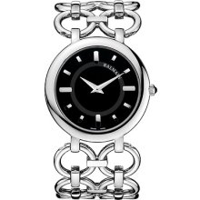Pierre Balmain Chain Ii Womens Steel Bracelet Black Dial Watch B-3471-33-66