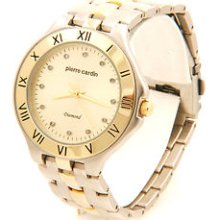 Pierre Cardin Men And Women`s 12 Diamond Accent Two-tone Watch Pcd2031tc