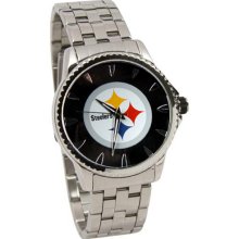 Pitt Steelers watches : Pittsburgh Steelers Manager Stainless Steel Watch