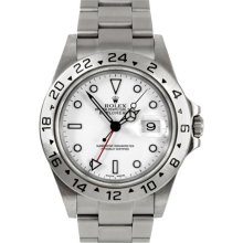 Pre-owned Rolex Men's Explorer II Stainless Steel Watch ...