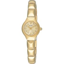 Pulsar Ladies Gold Tone Stainless Steel Champagne Dial PPH538