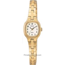 Pulsar Ladies Gold Tone Watch with White Dial PPH106