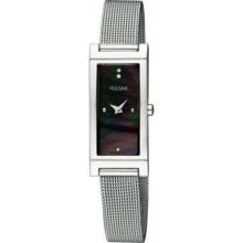 Pulsar Ladies Mother of Pearl Dial Chain Mesh Bracelet PEGD21X1 Watch