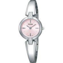 Pulsar Ladies Stainless Steel Light Pink Dial Watch