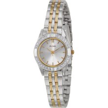 Pulsar Prs659x Women's Crystal Stainless Steel Band Silver Dial Watch