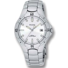 Pulsar PXD605X Men's Stainless Steel Sport Watch White Dial