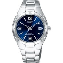 Pulsar PXH173 Men's Sport Watch w Stainless Steel Steel Bracelet & Blue Dial