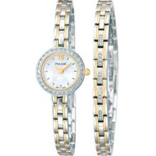 Pulsar Watch & Bracelet Box Set Embellished With Swarovski Crystals Pegg50x2