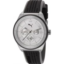 Puma Pu102912004 Edge Silver Black Watch