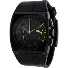 Puma Screen Chronograph Black Dial Black PVD Mens Watch PU102471002